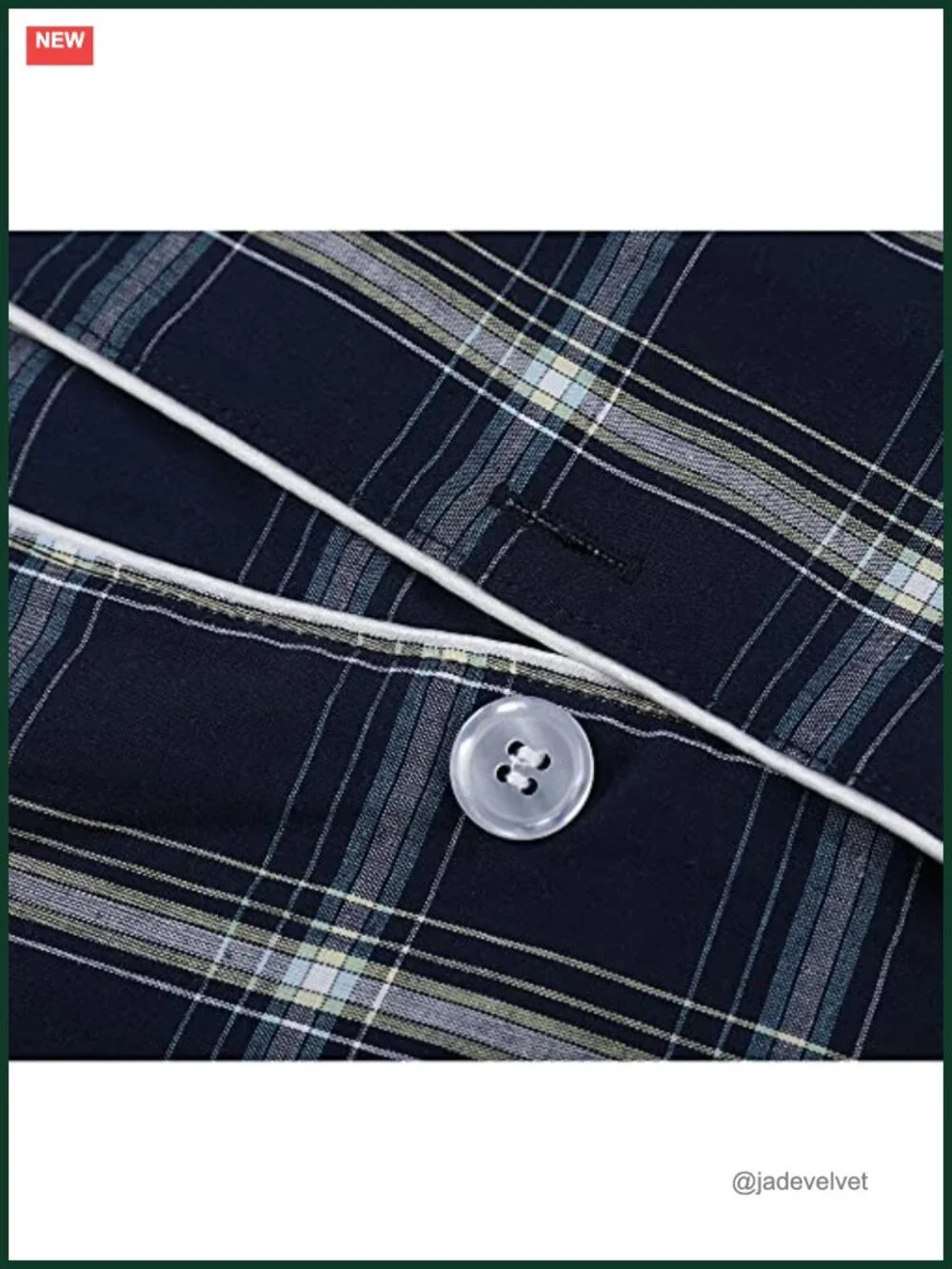 Men's Cotton Pajama Set Short Sleeve Button Down Sleepwear